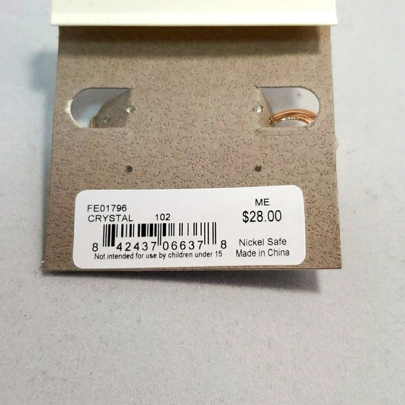 French connection hoop with stone earrings - Picture 4 of 4